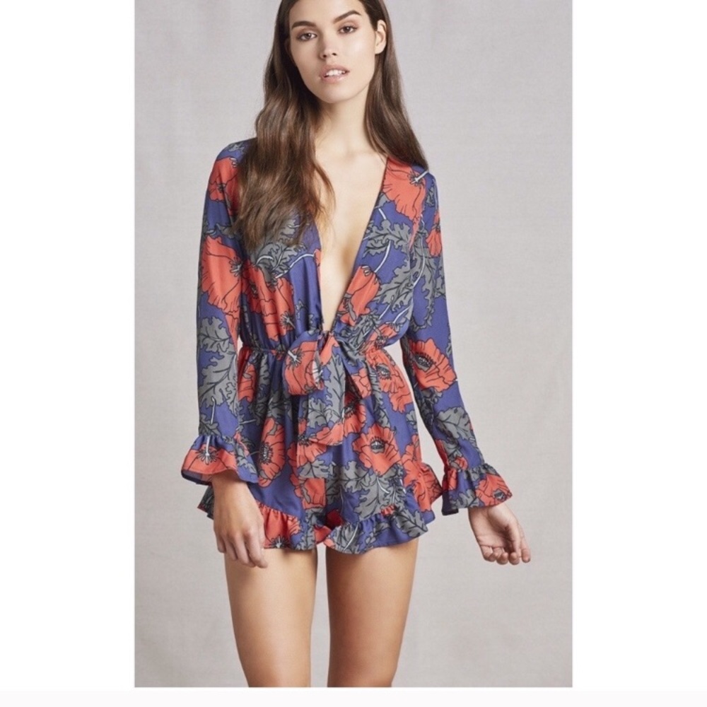 Tularosa Bishop romper with bow tie front